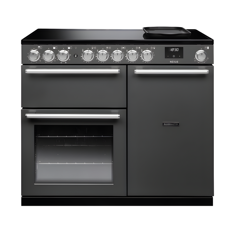 Rangemaster Nexus NEX100EIPSLT/CM1 - Slate 100cm Induction Range Cooker - 5 Zones - A Energy