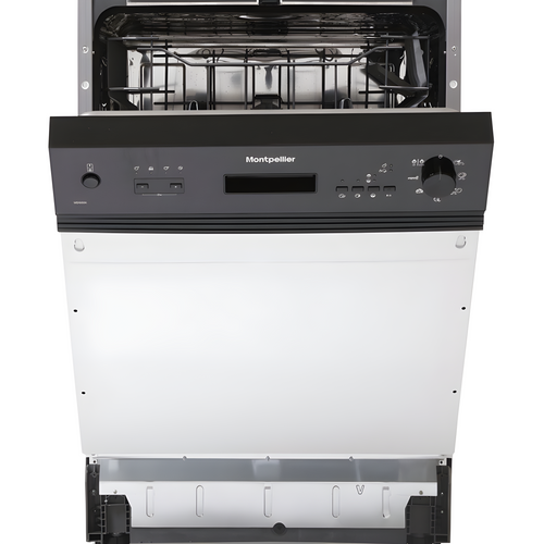 Montpellier MDI655K - Black Semi Integrated Dishwasher - E energy