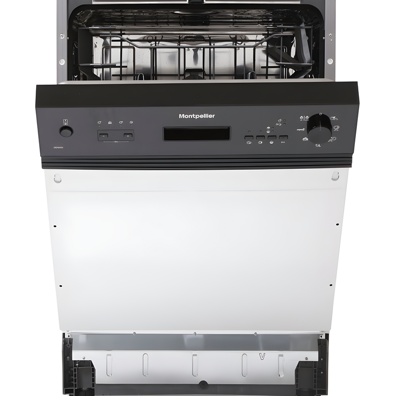 Montpellier MDI655K - Black Semi Integrated Dishwasher - E energy