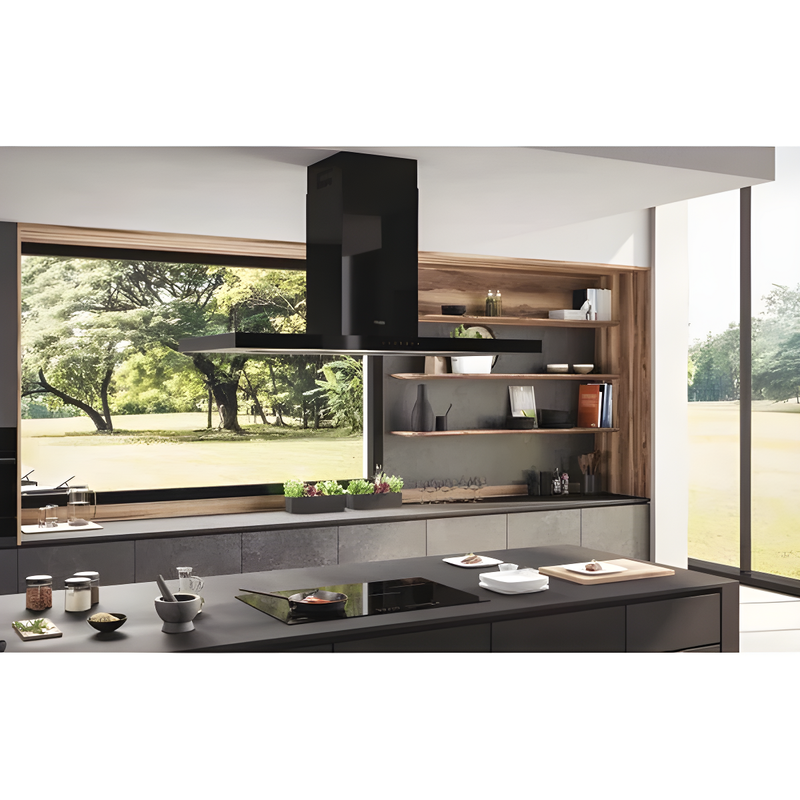 Haier HATSI120CBS6BVOC - Black Island Extractor - 55 dB - A energy