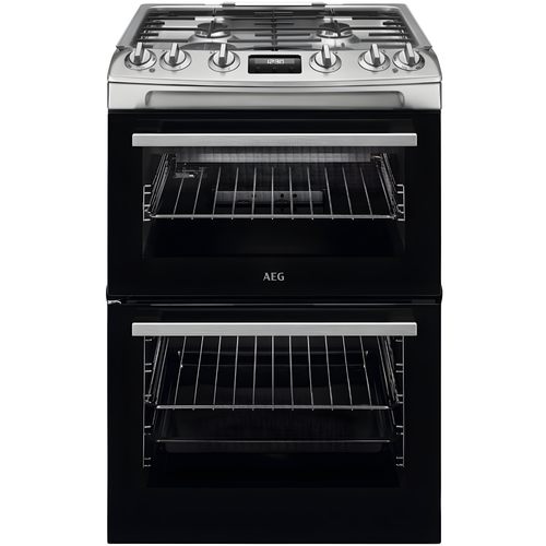 AEG CGX6130ACM - Stainless Steel Gas Cooker with Double Oven - 4 Zones - A Energy