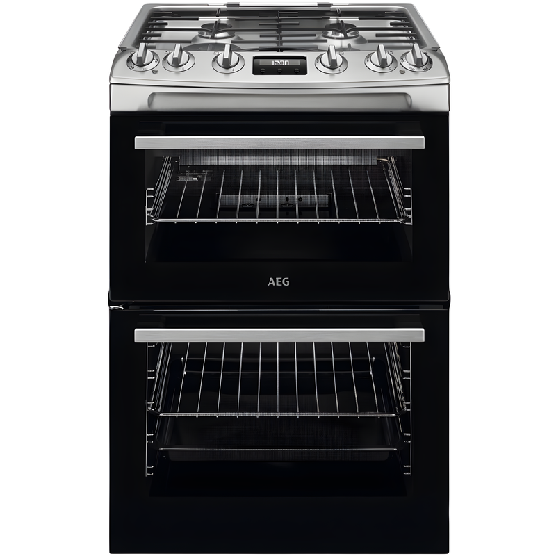 AEG CGX6130ACM - Stainless Steel Gas Cooker with Double Oven - 4 Zones - A Energy