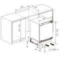 Hisense FUV124D4AWE - White Built-Under Freezer - 101L Capacity - E Energy Rating