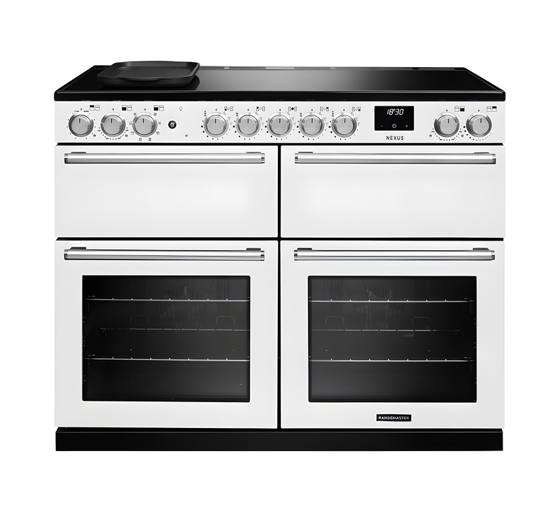 Rangemaster Nexus 110 - White Induction Range Cooker - 5 Zone - A Energy