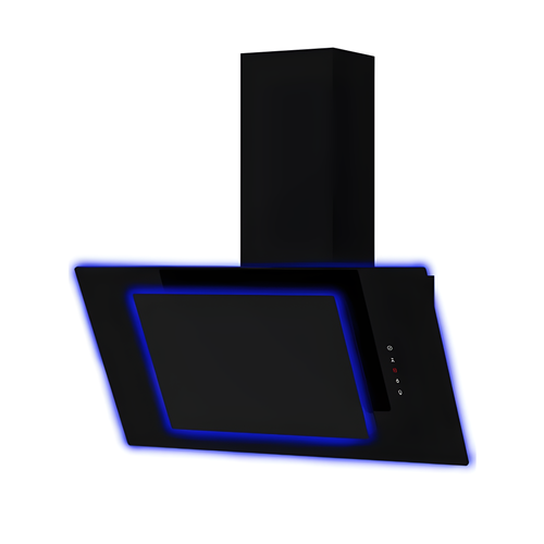 Cata UBAHALO6 - Black 60cm Glass Angled Extractor - LED Lighting - B Energy
