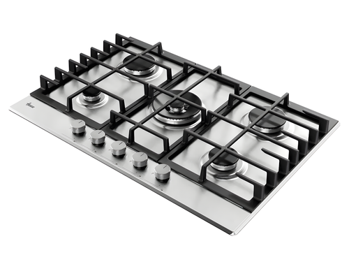 Hoover HGH75WC3X - Stainless Steel 75cm Gas Hob - 5 Burners - 4kW Wok Burner
