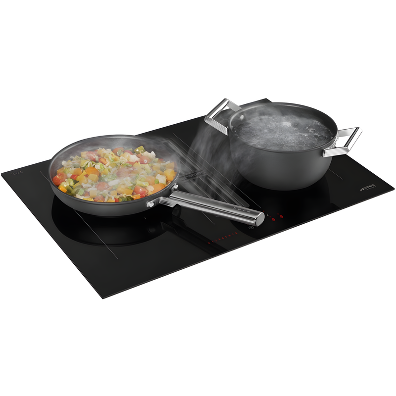 Smeg HOBD472D2 - Black 80cm Vented Induction Hob - 4 Zones - A+ Energy Rating