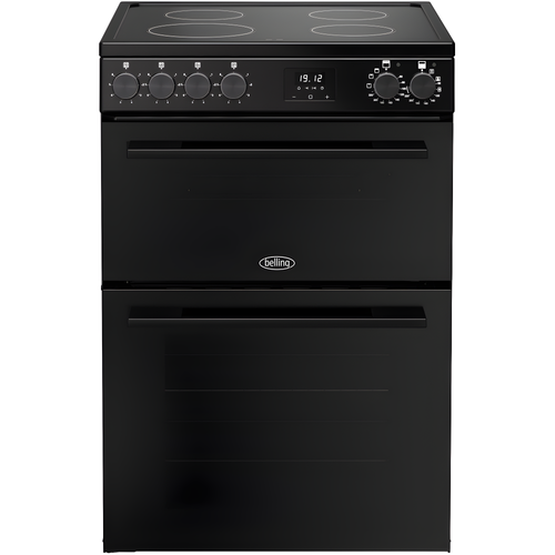 Belling BEL FSA VISION 60Ei 444412058 - Black Induction Electric Cooker - Double Oven - A Rated