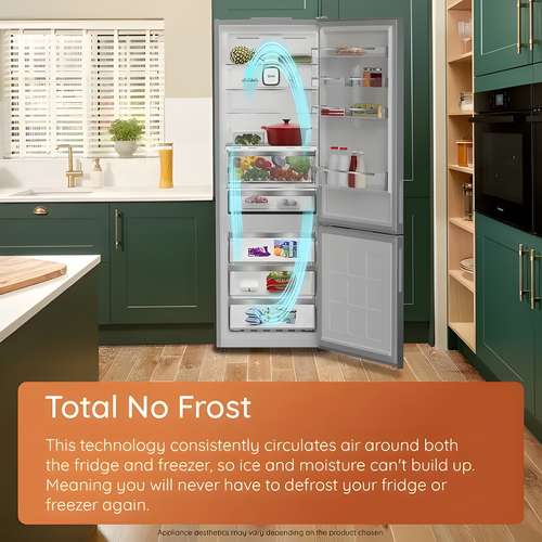 Hotpoint HPKF 3242W XP5UK - Brushed Steel Fridge Freezer - 50/50 - D Energy