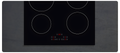 Montpellier MINH59-13A - Black 59cm 4 Zone Induction Hob - Plug In - A