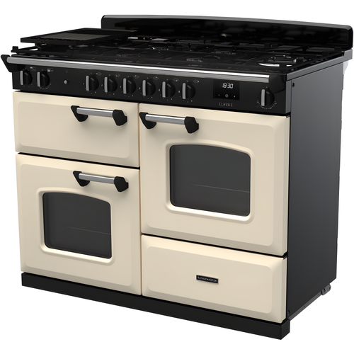 Rangemaster CLO110DFPPCR/CM1 - Pale Cream 110cm Dual Fuel Range Cooker - 6 Zone Gas Hob - A Energy
