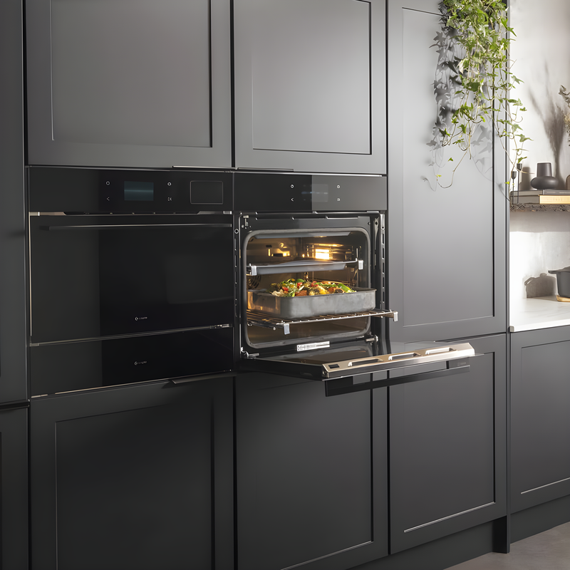 Caple C2601BG - Black Glass 67 Litre Single Oven - Pyrolytic Self-Cleaning - A Energy Rating