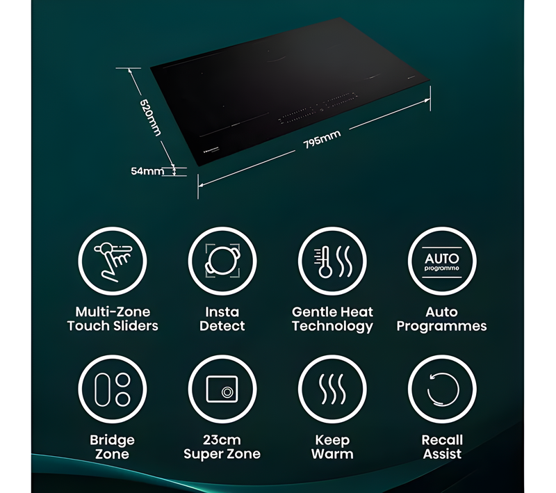 Hisense Hi6 HI8432BSCWF - Black Electric Induction Hob - 4 Cooking Zones