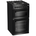Beko KDG583K - Black 50cm Double Cavity Gas Cooker - 4 Burner Gas Hob - A+ Energy