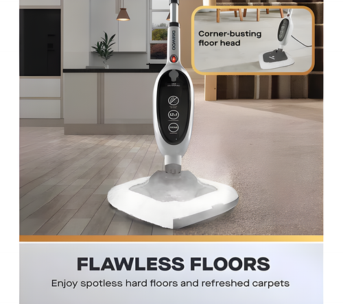Daewoo FLR00170GE - White Steam Mop & Handheld Steam Cleaner - 1300W - 280ml