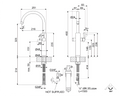 SMEG MAF50WH - Gloss White 50's Style Single Lever Mixer Tap - 360° Rotation