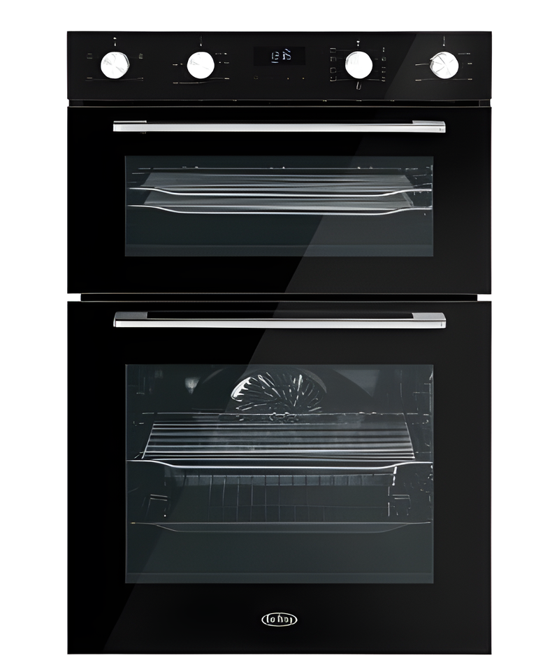 Belling BEL BI903MFC BLK 444411403 - Black Built in Electric Double Oven - Catalytic cleaning - A energy