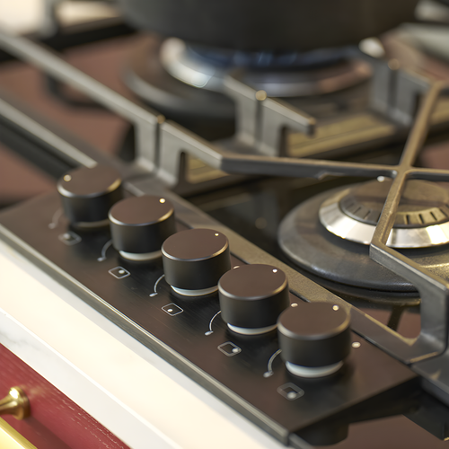 Caple C7895G - Black Glass 87cm Gas Hob - 5 Burner