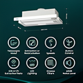 Hisense CH6T10BXUK - Stainless Steel Telescopic Cooker Hood - 335 m3/h Extraction Rate - B energy