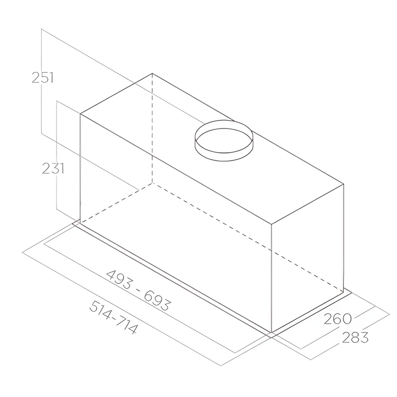Elica FOLD-GR-60 - Grey Canopy Extractor Hood - B energy