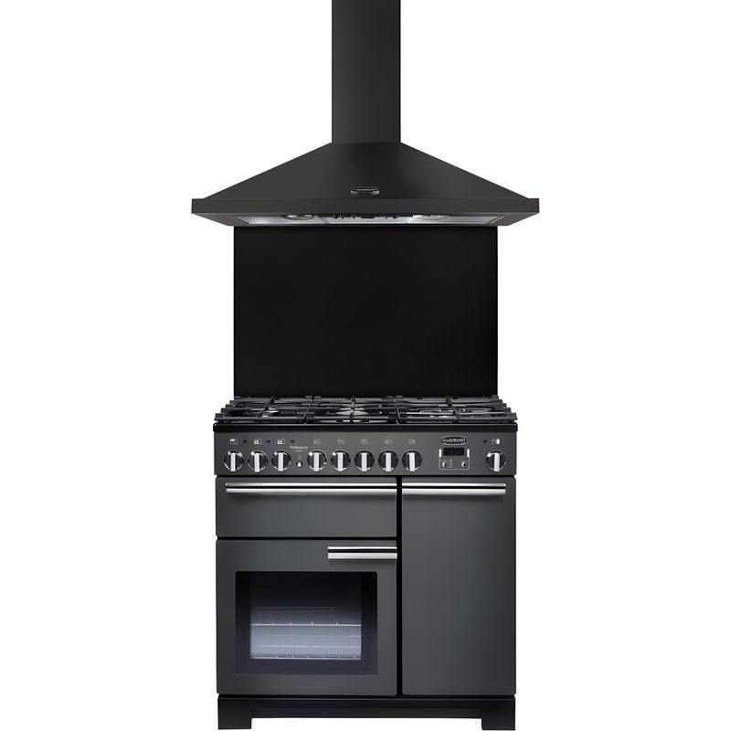 Rangemaster LEIHDC90SL/C - Slate 90cm Chimney Cooker Hood - 530m³/h - D Energy