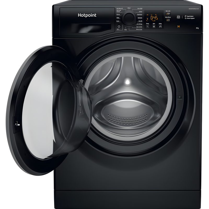 Hotpoint NSWM 864C BS UK N - Black Washing Machine - B energy