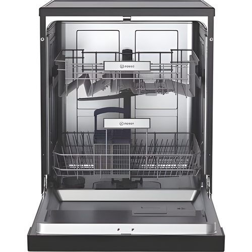 Indesit IN2FE13CNO7BUK - Black Freestanding Full Size Dishwasher - 13 Place Settings - E Energy