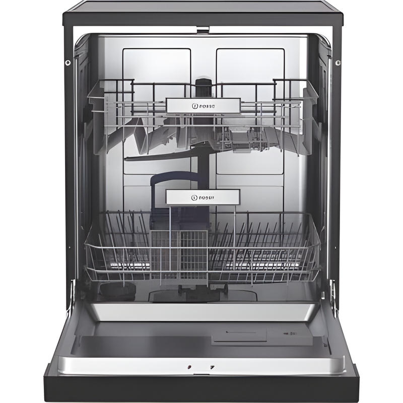Indesit IN2FE13CNO7BUK - Black Freestanding Full Size Dishwasher - 13 Place Settings - E Energy