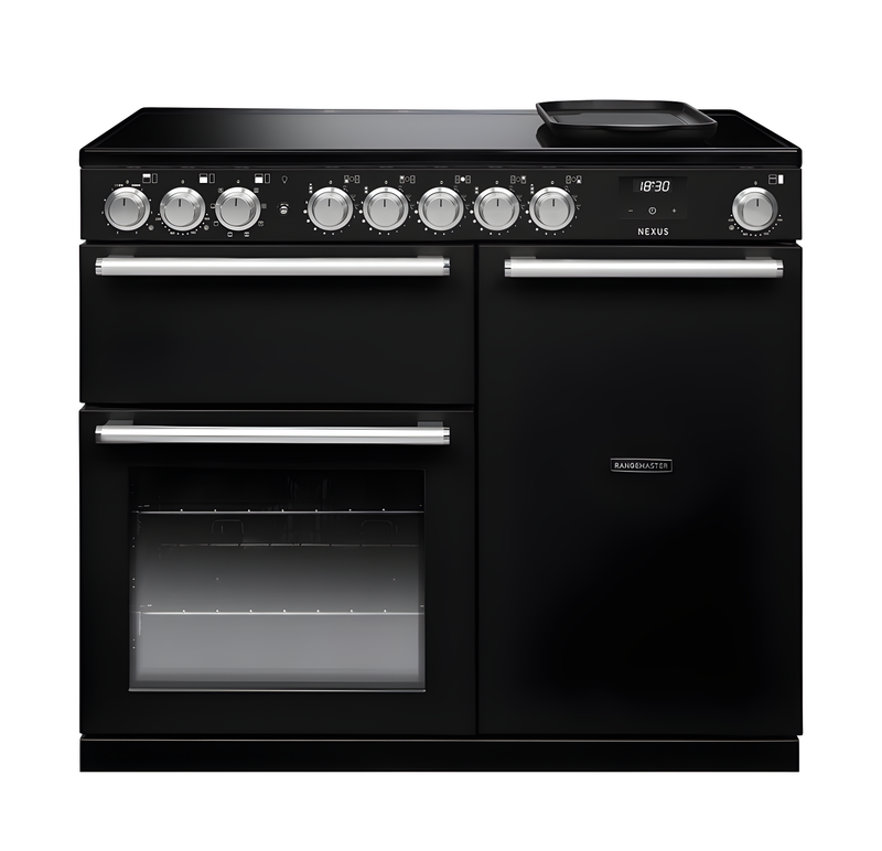 Rangemaster Nexus NEX100EIPGBL/CM1 - Gloss Black 100cm Range Cooker - Induction - A Energy