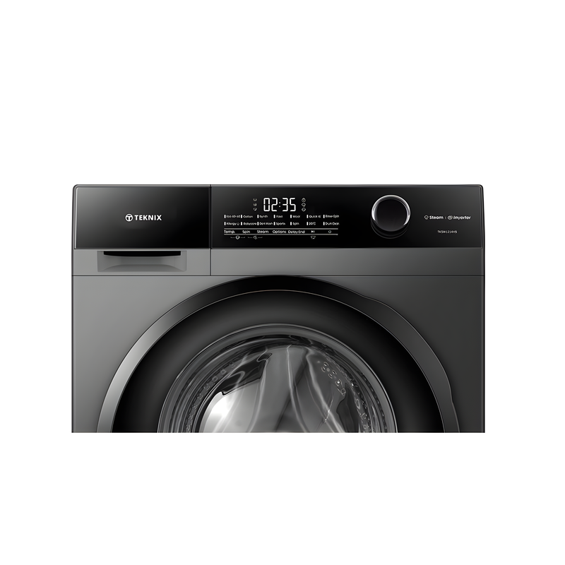 Teknix TK5W1214HS - Titanium 12KG Washing Machine - 1400 RPM - A energy