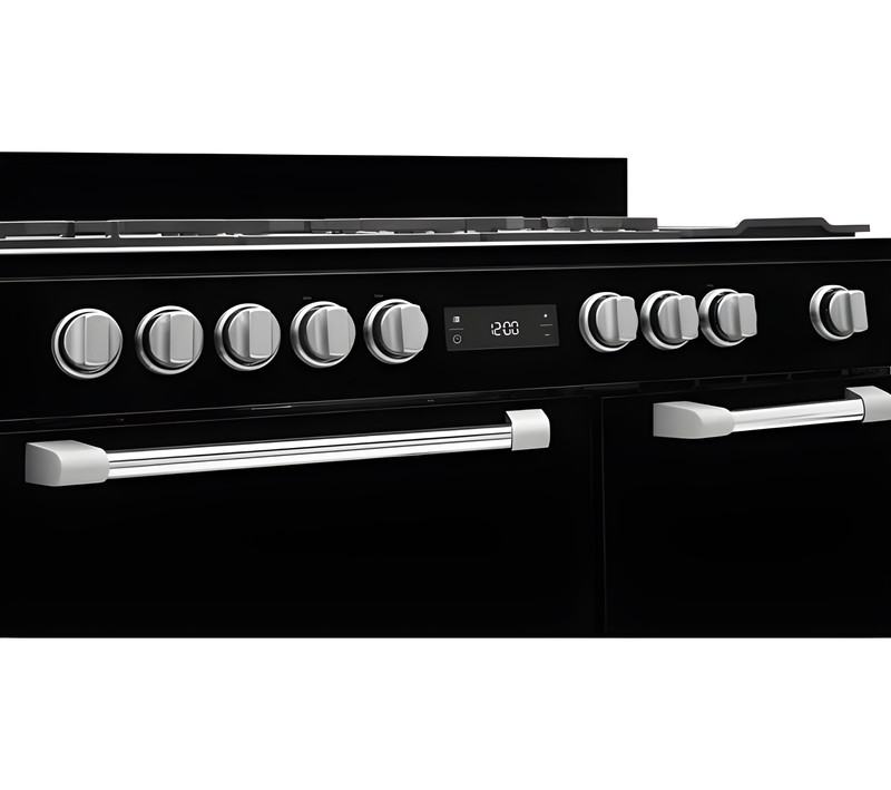 Leisure PR100F530K - Black 100cm Dual Fuel Range Cooker - 3 Ovens, 5 Burners, 75L Capacity - A Energy Rating