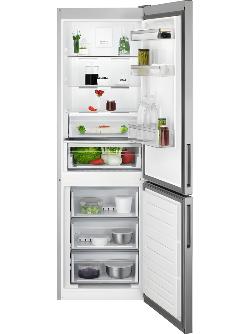 AEG RCB632E2MX - Stainless steel Freestanding Frost Free Fridge Freezer - E energy
