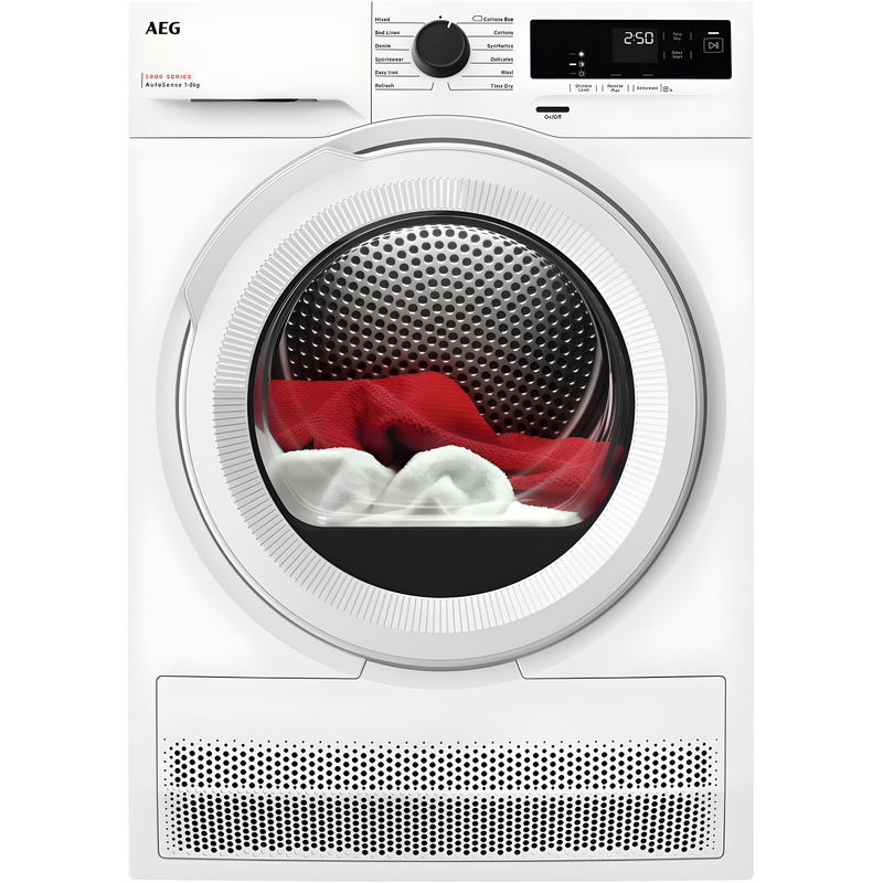AEG TXH508A4R - White 8KG Heat Pump Tumble Dryer - A++ Energy Rated