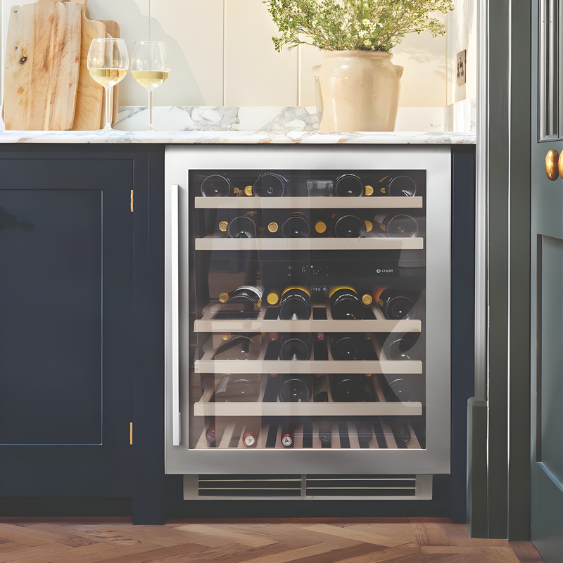 Caple WI6135 - Stainless Steel Built-In Wine Cooler - 46 Bottles Dual Zone
