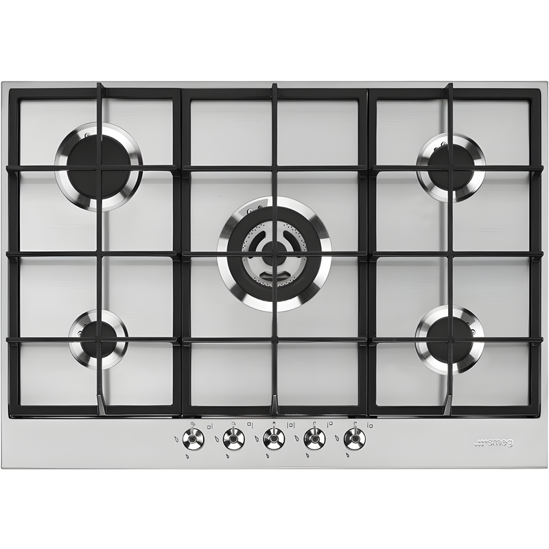 Smeg PX375 - Stainless steel 5 Zone Gas Hob