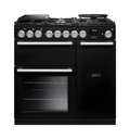 Rangemaster Nexus 90 NEX90DFPGBL/CM1 - Gloss Black Dual Fuel Range Cooker - 90cm - A Energy