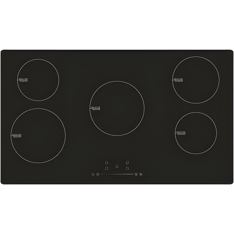Cata UBIND90F - Black Glass 90cm Induction Hob - 5 Cooking Zones
