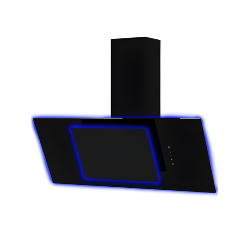 Cata UBAHALO9 - Black Glass Extractor - 90cm Angled Hood - B Energy