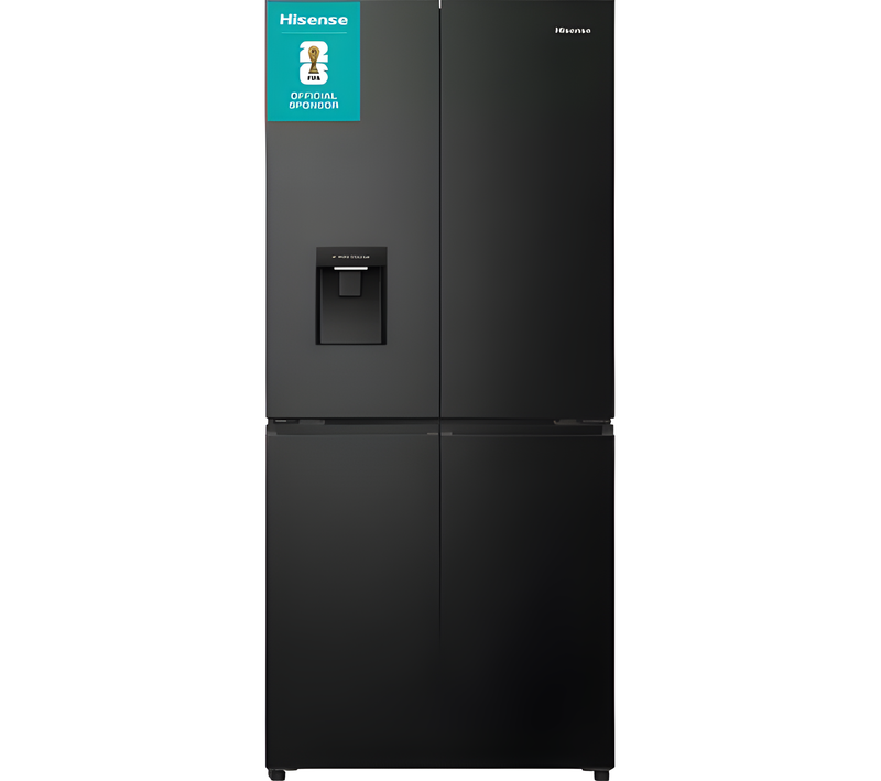 HISENSE RQ5P470SMFE - Black Stainless Steel American Fridge Freezer - 482L - E Energy Rating