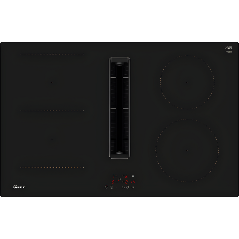 Neff V58NBS1L0 - Black 4 Zone Venting Hob - B energy
