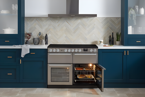 Rangemaster Nexus 110 NEXO110DFPCBL/CM1 - Charcoal Black Dual Fuel Range Cooker - 110cm - A Energy