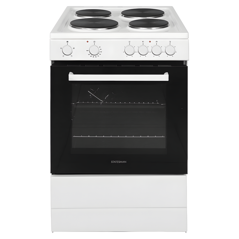 Statesman SE060SPW - White Electric Cooker - 4 Cooking Zones - A Energy