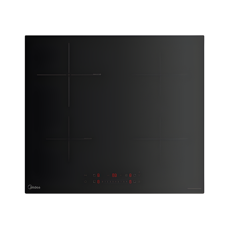 Midea MIH744E325GK - Black 60cm Induction Hob - 4 Zones - Built-In