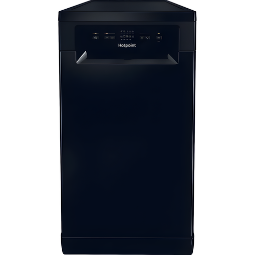 Hotpoint HP2FD10CS90BUK - Black Freestanding Slimline Dishwasher - 10 Place Settings - D Energy