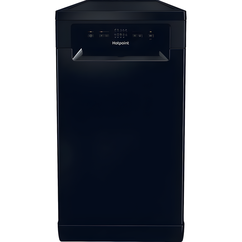 Hotpoint HP2FD10CS90BUK - Black Freestanding Slimline Dishwasher - 10 Place Settings - D Energy