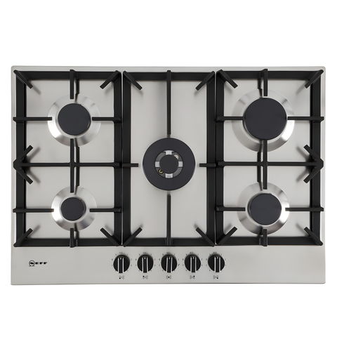 T27DS59N0 Stainless steel 5 Zone Gas Hob