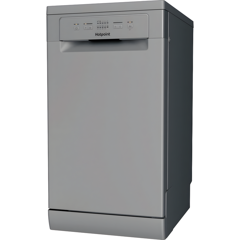 Hotpoint HP2FE10CS90SUK - Silver 10 Place Setting Slimline Dishwasher - 49dB - E Energy Rating