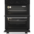 Indesit DUI 10D B - Black Built Under Double Oven - 48L + 36L - A++ Energy