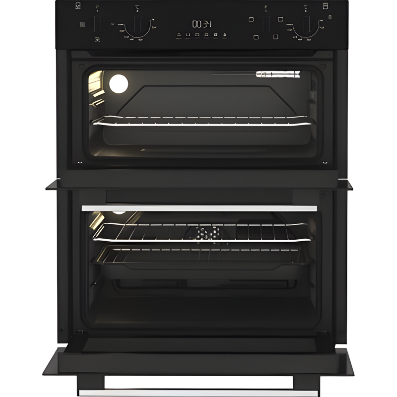 Indesit DUI 10D B - Black Built Under Double Oven - 48L + 36L - A++ Energy