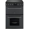 Belling Farmhouse 60E - Grey Ceramic Electric Cooker with Double Oven - 4 Zone Ceramic Hob - A Energy